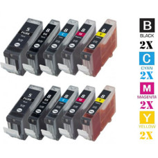 8 PACK Canon PGI5 CLI8 combo Ink Cartridges Remanufactured