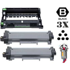 3 PACK Brother TN830 DR830 combo Laser Toner Cartridges Premium Compatible