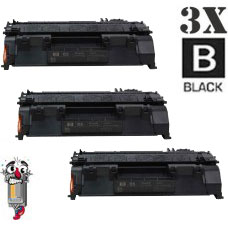 3 PACK Hewlett Packard CE505A HP05A combo Laser Toner Cartridges Premium Compatible