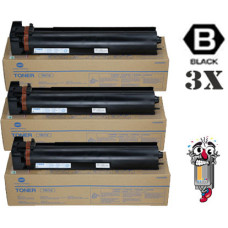 3 PACK Genuine Konica Minolta TN712 combo Laser Toner Cartridges