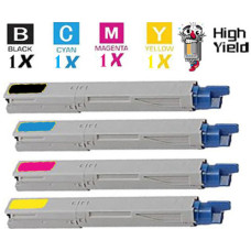 4 PACK Okidata 4345930 High Yield combo Laser Toner Cartridge Remanufactured 4 PACK Okidata 4345930 High Yield combo Laser Toner Cartridge Remanufactured