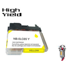 Brother LC65Y High Yield Yellow Inkjet Cartridge Remanufactured